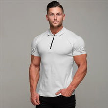 Load image into Gallery viewer, New Arrival Cotton Men Polo Shirt Tops Fashion Brand Plus Size Short Sleeve Gym Bodybuilding Fitness Polo Shirt Homme Camisa
