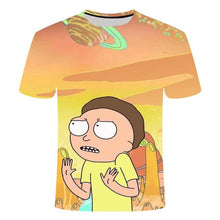 Load image into Gallery viewer, Rick and Morty's Drop Ship By Jm2 Art 3D Men's T-shirt Summer Short Sleeve Anime T-shirt Children's O-neck Tops Asian Size 6XL