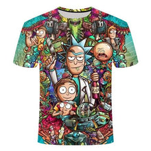 Load image into Gallery viewer, Rick and Morty's Drop Ship By Jm2 Art 3D Men's T-shirt Summer Short Sleeve Anime T-shirt Children's O-neck Tops Asian Size 6XL