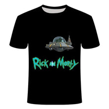 Load image into Gallery viewer, Rick and Morty's Drop Ship By Jm2 Art 3D Men's T-shirt Summer Short Sleeve Anime T-shirt Children's O-neck Tops Asian Size 6XL