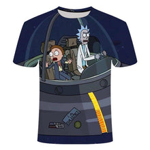 Load image into Gallery viewer, Rick and Morty's Drop Ship By Jm2 Art 3D Men's T-shirt Summer Short Sleeve Anime T-shirt Children's O-neck Tops Asian Size 6XL