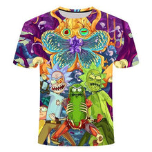 Load image into Gallery viewer, Rick and Morty's Drop Ship By Jm2 Art 3D Men's T-shirt Summer Short Sleeve Anime T-shirt Children's O-neck Tops Asian Size 6XL