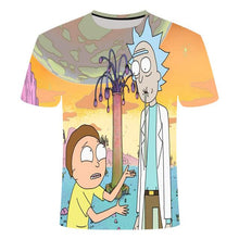 Load image into Gallery viewer, Rick and Morty's Drop Ship By Jm2 Art 3D Men's T-shirt Summer Short Sleeve Anime T-shirt Children's O-neck Tops Asian Size 6XL