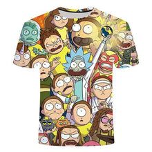 Load image into Gallery viewer, Rick and Morty's Drop Ship By Jm2 Art 3D Men's T-shirt Summer Short Sleeve Anime T-shirt Children's O-neck Tops Asian Size 6XL