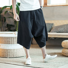 Load image into Gallery viewer, Dropshipping Men Harajuku Harem Pants 2020 Mens Summer Cotton Linen Joggers Pants Male Vintage Chinese Style Sweatpants Fashions
