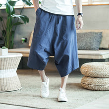 Load image into Gallery viewer, Dropshipping Men Harajuku Harem Pants 2020 Mens Summer Cotton Linen Joggers Pants Male Vintage Chinese Style Sweatpants Fashions
