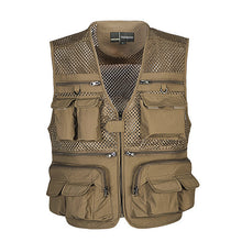 Load image into Gallery viewer, Unloading Tactical Vest Coat Fashion Men&#39;s Summer Photographer Waistcoat Mesh Work Sleeveless Jacket Tool Many Pocket Vest Male
