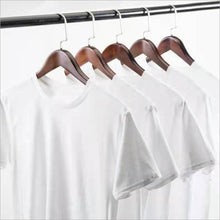 Load image into Gallery viewer, Pure White Men&#39;S Summer T-Shirt Male Cotton Polyester Short Sleeve Round Neck Summer Double Stitched Sleeves And Hem 1 Pcs
