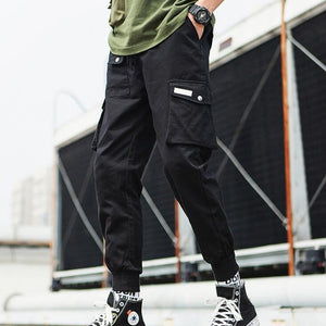 2020 Hip Hop Boy Multi-pocket Elastic Waist Harem Pants Men Streetwear Punk Casual Trousers Joggers Male Ankle-length Mens Pants