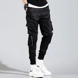 2020 Hip Hop Boy Multi-pocket Elastic Waist Harem Pants Men Streetwear Punk Casual Trousers Joggers Male Ankle-length Mens Pants