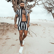 Load image into Gallery viewer, 2020 Men Summer Beach Casual Striped Shorts Athletic Gym Sports Training Swimwear Short Pants Holiday Beach Bottom Trousers
