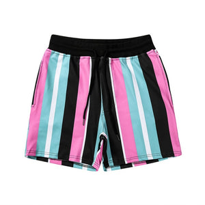 2020 Men Summer Beach Casual Striped Shorts Athletic Gym Sports Training Swimwear Short Pants Holiday Beach Bottom Trousers