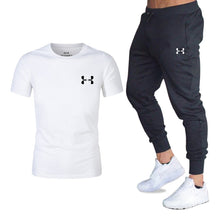 Load image into Gallery viewer, Hot men&#39;s sets t shirts + pants two pieces sets casual tracksuit basketball new fashion print suits sportwear fitness shirts
