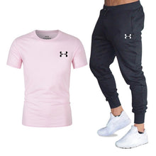 Load image into Gallery viewer, Hot men&#39;s sets t shirts + pants two pieces sets casual tracksuit basketball new fashion print suits sportwear fitness shirts
