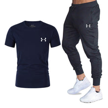 Load image into Gallery viewer, Hot men&#39;s sets t shirts + pants two pieces sets casual tracksuit basketball new fashion print suits sportwear fitness shirts
