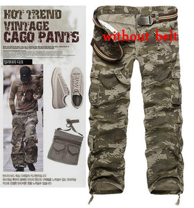 Gran oferta envío gratis pantalones cargo para hombre Pantalones de camuflaje pantalones militares para hombre 7 colores