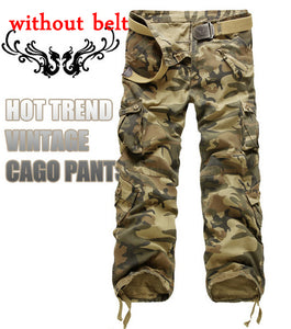 Gran oferta envío gratis pantalones cargo para hombre Pantalones de camuflaje pantalones militares para hombre 7 colores