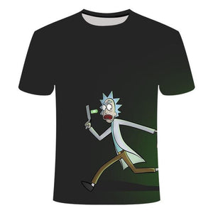 Rick and Morty's Drop Ship By Jm2 Art 3D Men's T-shirt Summer Short Sleeve Anime T-shirt Children's O-neck Tops Asian Size 6XL