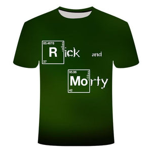 Rick and Morty's Drop Ship By Jm2 Art 3D Men's T-shirt Summer Short Sleeve Anime T-shirt Children's O-neck Tops Asian Size 6XL