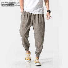 Load image into Gallery viewer, Privathinker Cotton Linen Casual Harem Pants Men Joggers Man Summer Trousers Male Chinese Style Baggy Pants 2020 Harajuku Clothe
