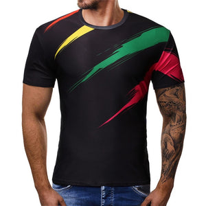 2019 Summer Russian flag men's casual fashion T-shirt round neck cool and lightweight man's T-shirt Free shipping